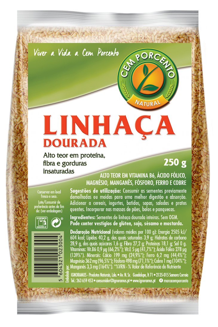 SEMENTES LINHACA DOURADA 250 GRS