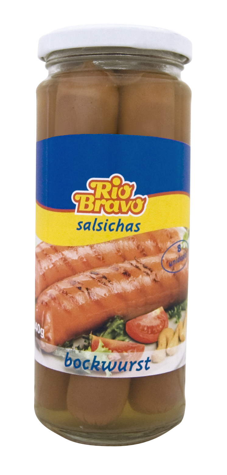 SALSICHAS BOCKWURST FR.8Un PE410G R.BRAV