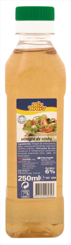 VINAGRE VINHO BCO 250 ML RIO BRAVO