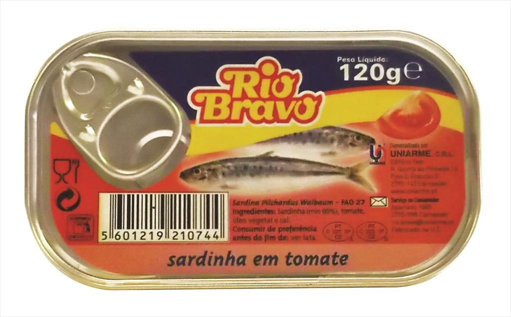 SARDINHA EM TOMATE 120 GRS RIO BRAVO