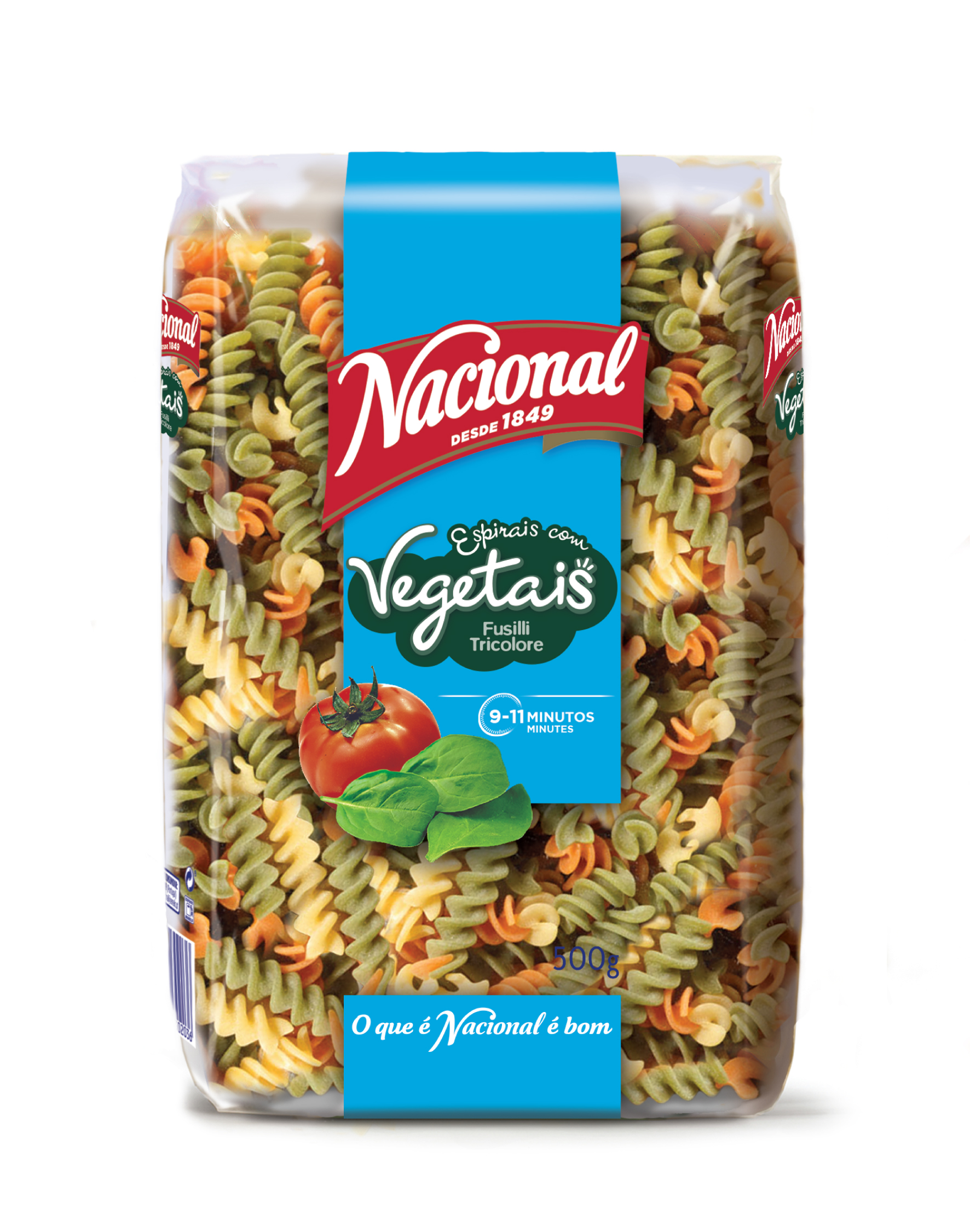 ESPIRAIS TRICOLORES 500 GR NACIONAL